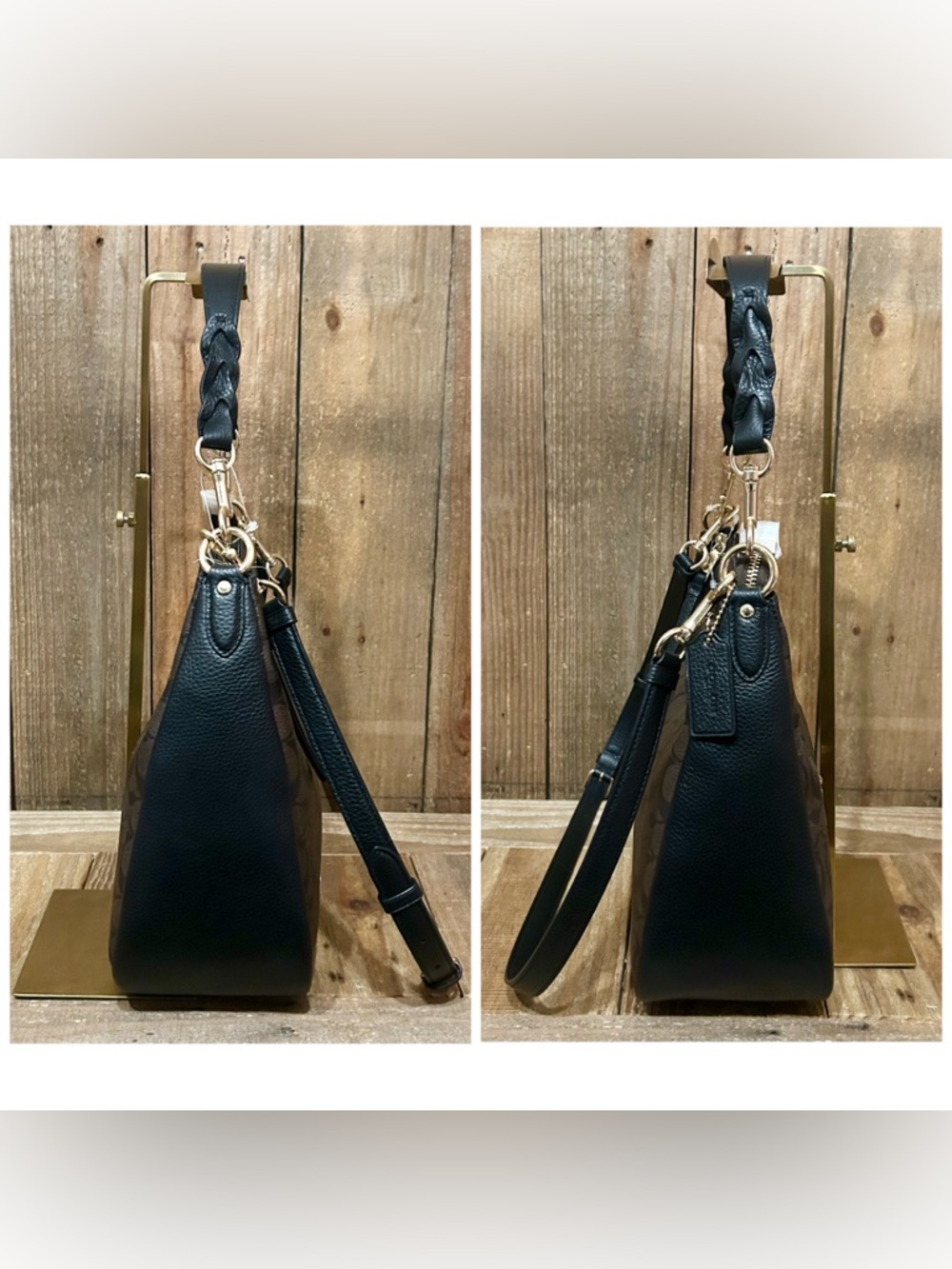 Coach. 4 Piece: New Jules Hobo Bag with Free Eyeglasses, Dust Bag & Gift Box. - Picture 10 of 16